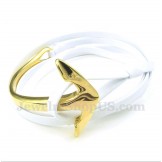 Men's Titanium Leather Anchor Bracelet