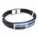 Men's Titanium Rubber Blue Bracelet