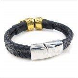 Men's Titanium Leather Bracelet