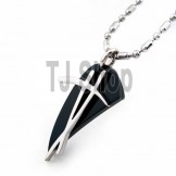 sutra man black symbol titanium steel necklace gift