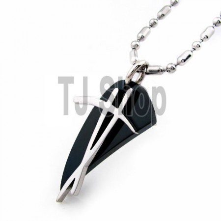 sutra man black symbol titanium steel Pendant necklace gift