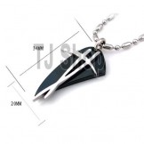 sutra man black symbol titanium steel necklace gift