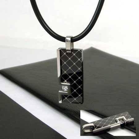 Unique Man Gemstone Pure Titanium Necklace Pendant gift-new