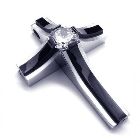 Man 2 Layer Cross Pure Titanium Pendant-Free Chain