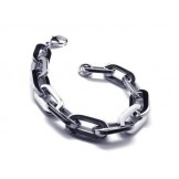 Men's Boy's Silver Pure Titanium Charm Links Bracelet