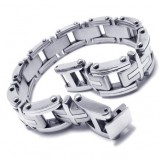 Men's Boy's Silver Pure Titanium Charm Cross Bracelet 15337