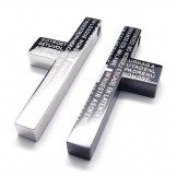 Men's Black Pure Titanium Cross Necklace Pendant (New)