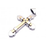 Men's Golden Pure Titanium Cross Necklace Pendant (New)