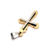 Men's Golden Pure Titanium Cross Pendant Necklace (New)