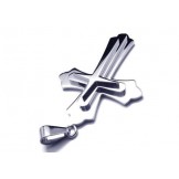 Mens Silver Pure Titanium Cross Necklace Pendant (New)