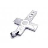 Men's Silver Pure Titanium Necklace Cross Pendant (New)