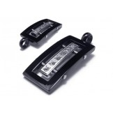 Men Silver Black Pure Titanium Pendant Necklace Chain
