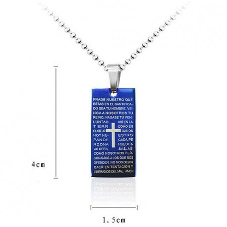 Classical Cross Bible Men's Pendant and Necklace Fashion Gift for friend