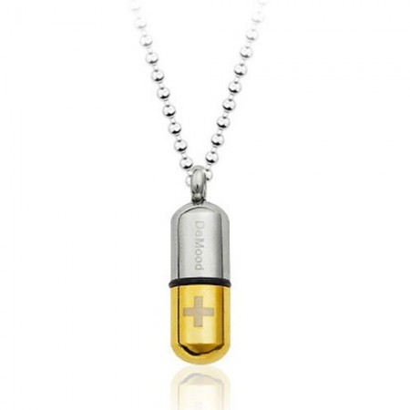 New style Golden Openable Capsule Titanium Pendant - Free Chain ...