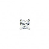 Pure White Square Titanium Earrings 