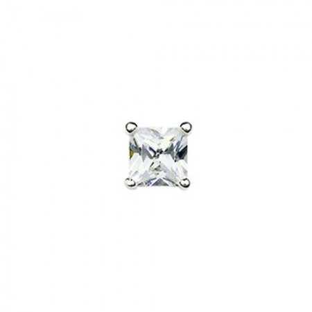 Pure White Square Titanium Earrings 