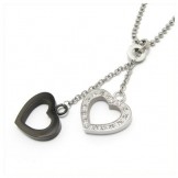 Heart-shaped diamond necklace