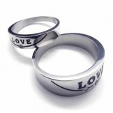 Love Diamond set 5mm Titanium Inlaid Court Band Ring