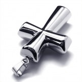 Fashion column Cross Titanium Pendant (Silver) 18992