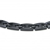 Ceramic 12mm Wide Mens Black Bracelet 15977