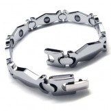 Mens Tungsten Carbide 8mm Wide Bracelet 15989