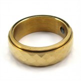 New Style Golden Faceted Tungsten Ring 19222