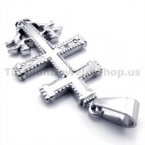 Two Angels Caravaca Cross Titanium Pendant - Free Chain 19301