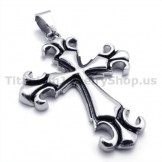 Vintage Cross Titanium Pendant - Free Chain 19305