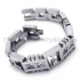 Mens Titanium Bracelet with Diamonds 18509