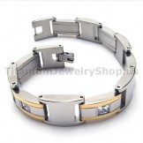 Mens Titanium Bracelet with Diamonds 18516