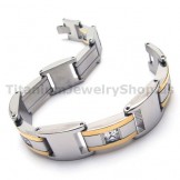 Mens Titanium Bracelet with Diamonds 18516