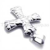 fashion with cobblestone pattern titanium cross pendant 19608