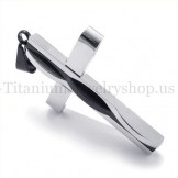 black fashion man titanium cross pendant 19636