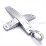 silver super succinct fashion titanium cross pendant 19637
