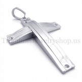 silver super succinct fashion titanium cross pendant 19637