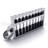 Black abacus titanium pendant 19951