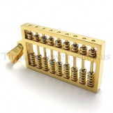 Gold abacus titanium pendant 19952
