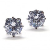 Inlayed Diamond Titanium Earrings 18573