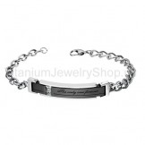 "The only one forever" Titanium Lovers Bracelets
