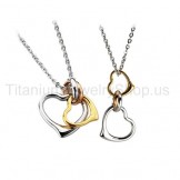 Two Circles Titanium Lovers Pendants