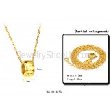 Gold Tungsten High Polish Pendant WX734