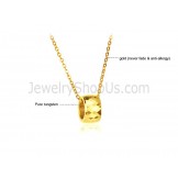 Gold Tungsten High Polish Pendant WX734