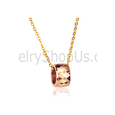 Rose-gold Tungsten Intricate Multifaceted Design Pendant GX735