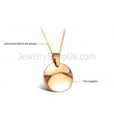 Rose-gold High Polish Tungsten Pendant WX720