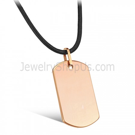 Rose Gold Tungsten Tag Pendant C633