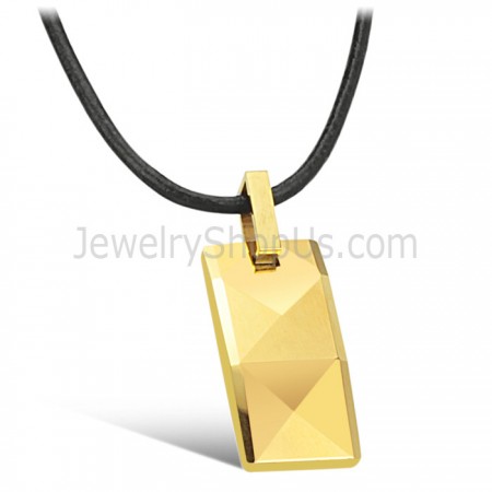 Gold Tungsten High Polish Pendant C630