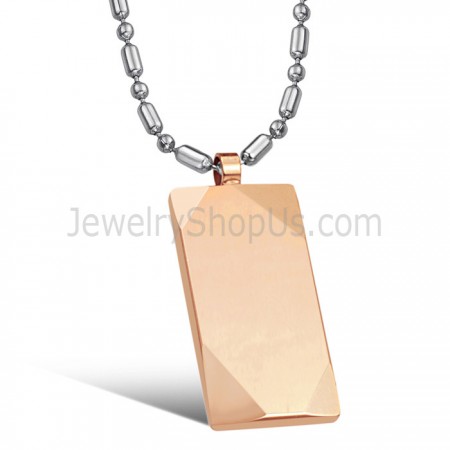Rose-gold Tungsten High Polish Pendant C638