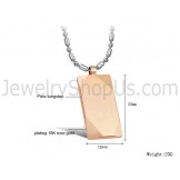 Rose-gold Tungsten High Polish Pendant C638