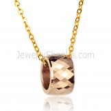 Rose-gold Tungsten Intricate Multifaceted Design Pendant WX718
