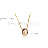 Rose-gold Tungsten Intricate Multifaceted Design Pendant WX718